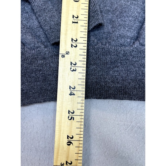 Jos A Bank Wool Sweater XL Italian Merino Wool Mens Gray V Neck Sweatshirt - Picture 8 of 13